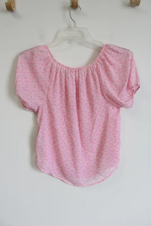 Abercrombie Fitch Pink Floral Blouse S Abercrombie Fitch Rings