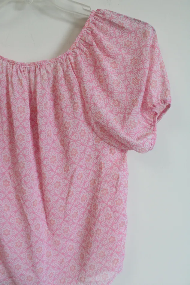 Abercrombie Fitch Pink Floral Blouse S Abercrombie Fitch Rings