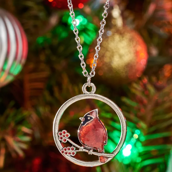 Chadds Ford Jewelry Red Glass Cardinal Holly Branch Bundle Earrings
