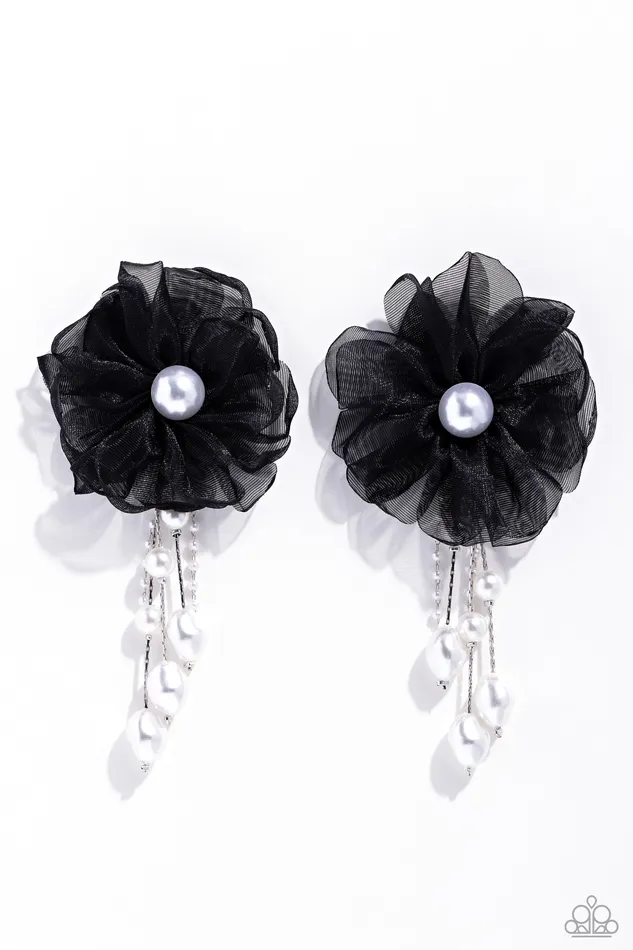 Earrings Dripping In Decadence Black Paparazzi Accessories