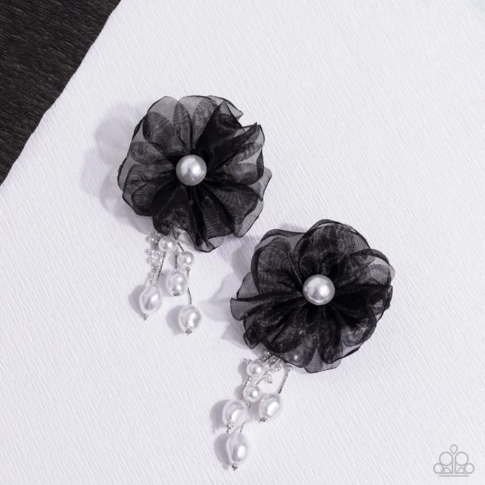 Earrings Dripping In Decadence Black Paparazzi Accessories