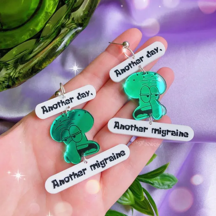 Earrings kgfjewelry Another Migraine Acrylic Earrings Keychain