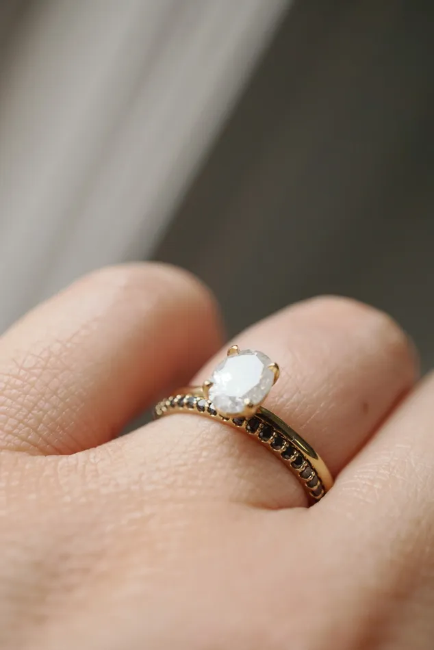 Foe Dear Rings Leilah Ring Black Diamonds