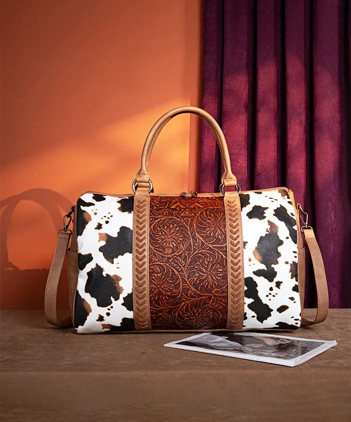 MONTANA WEST Earrings Montana West Tooled Collection Duffle Bag Brown