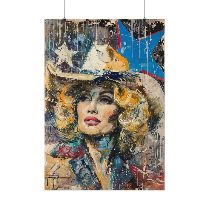 Portraits by NC Earrings Rolled Posters Country Queen