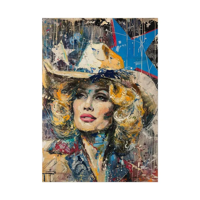 Portraits by NC Earrings Rolled Posters Country Queen Portraits by NC Earrings Rolled Posters Country Queen