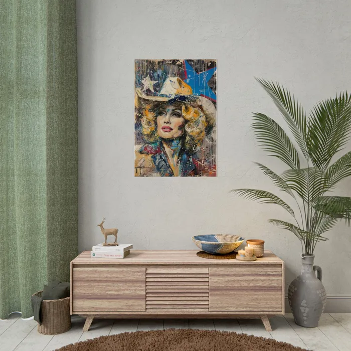 Portraits by NC Earrings Rolled Posters Country Queen Portraits by NC Earrings Rolled Posters Country Queen