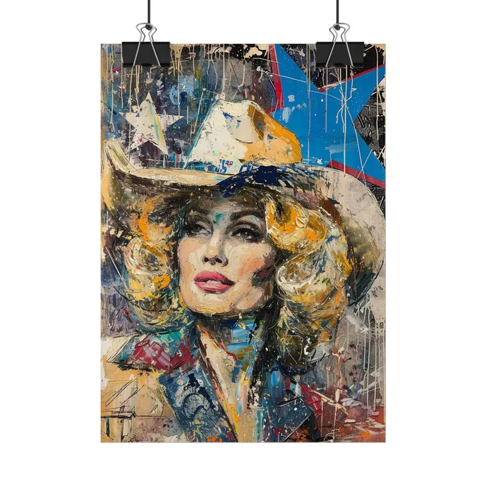 Portraits by NC Earrings Rolled Posters Country Queen Portraits by NC Earrings Rolled Posters Country Queen