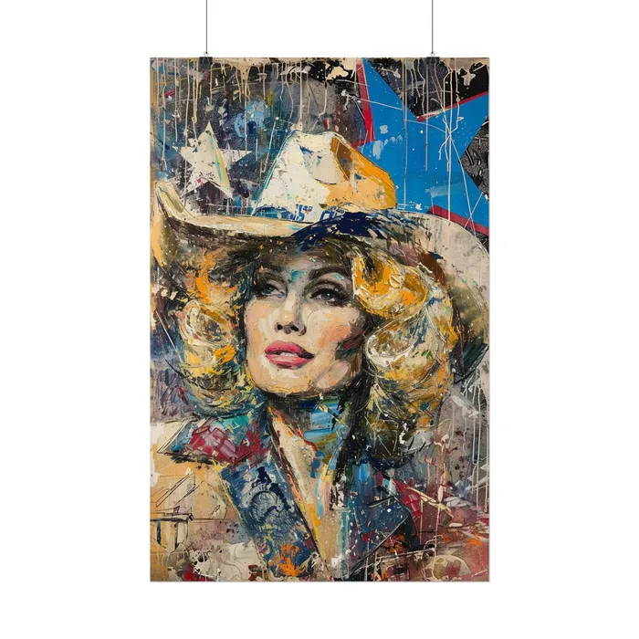 Portraits by NC Earrings Rolled Posters Country Queen Portraits by NC Earrings Rolled Posters Country Queen