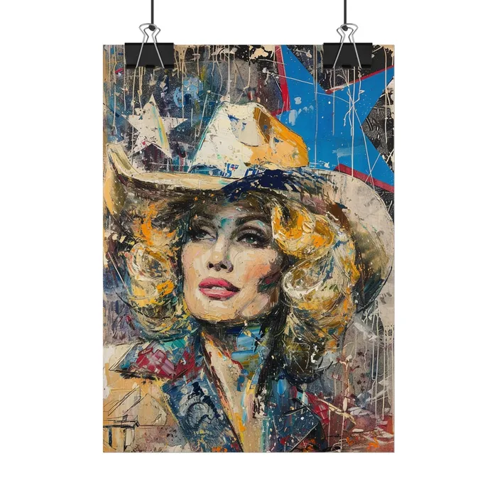 Portraits by NC Earrings Rolled Posters Country Queen Portraits by NC Earrings Rolled Posters Country Queen