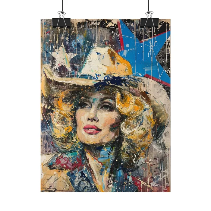 Portraits by NC Earrings Rolled Posters Country Queen Portraits by NC Earrings Rolled Posters Country Queen