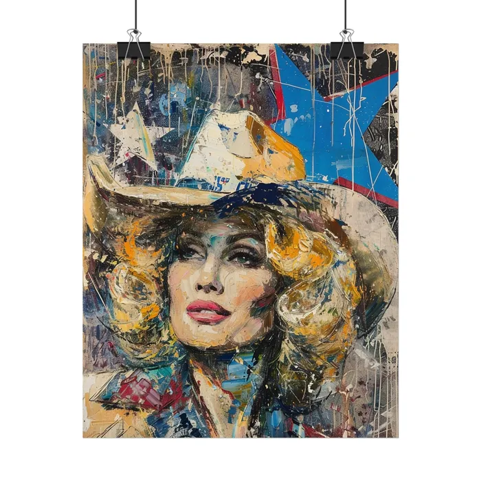 Portraits by NC Earrings Rolled Posters Country Queen Portraits by NC Earrings Rolled Posters Country Queen