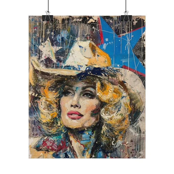 Portraits by NC Earrings Rolled Posters Country Queen Portraits by NC Earrings Rolled Posters Country Queen