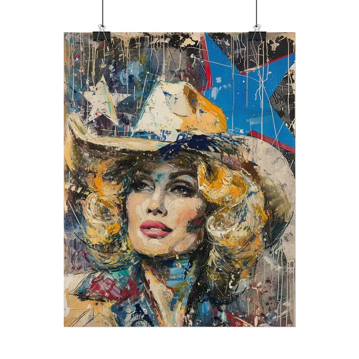Portraits by NC Earrings Rolled Posters Country Queen Portraits by NC Earrings Rolled Posters Country Queen