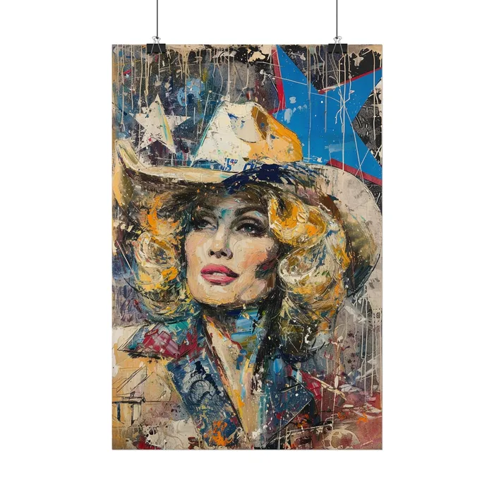 Portraits by NC Earrings Rolled Posters Country Queen Portraits by NC Earrings Rolled Posters Country Queen