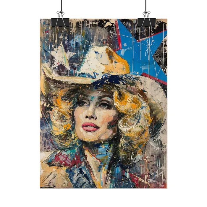 Portraits by NC Earrings Rolled Posters Country Queen Portraits by NC Earrings Rolled Posters Country Queen