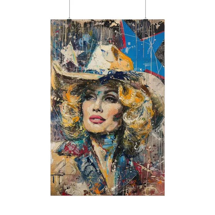 Portraits by NC Earrings Rolled Posters Country Queen Portraits by NC Earrings Rolled Posters Country Queen