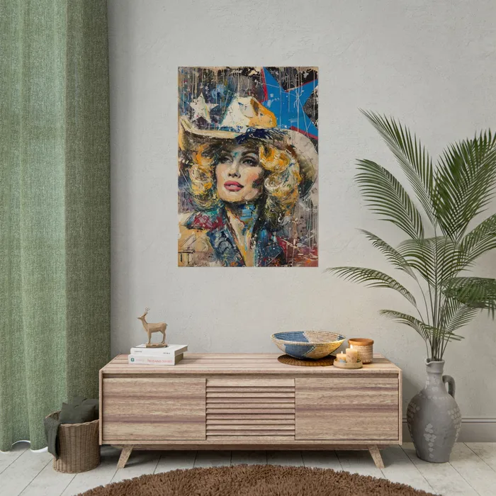 Portraits by NC Earrings Rolled Posters Country Queen Portraits by NC Earrings Rolled Posters Country Queen