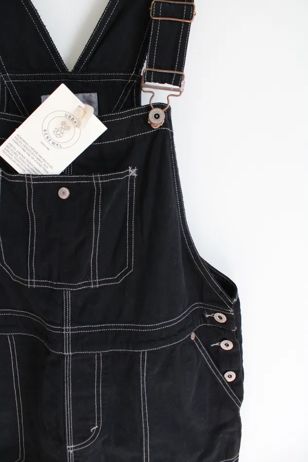 Rings Eddie Bauer NEW Urban Outfitters Renewal Eddie Bauer Outfitter Black Twill Overall Shorts XL