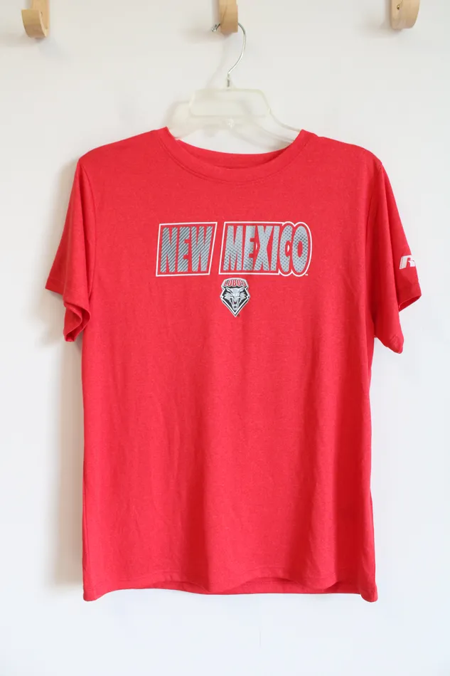 Russell Red New Mexico Lobos Shirt Youth XL 1416 Russell Earrings