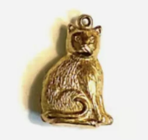 9k English Cat Charm with chain Fox Bond Jewelry Necklaces