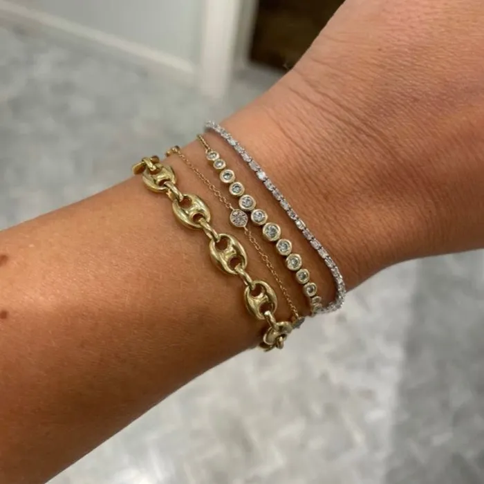 Alexis Jae Tennis Bracelet With Baguette Diamonds Bracelets