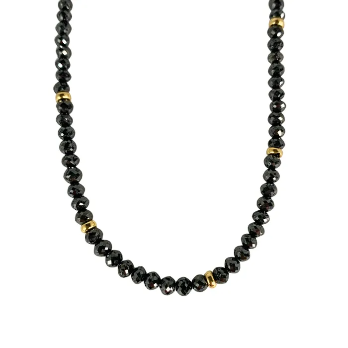 Black Diamond Accent Bead Necklace Donald Haack Diamonds Necklaces