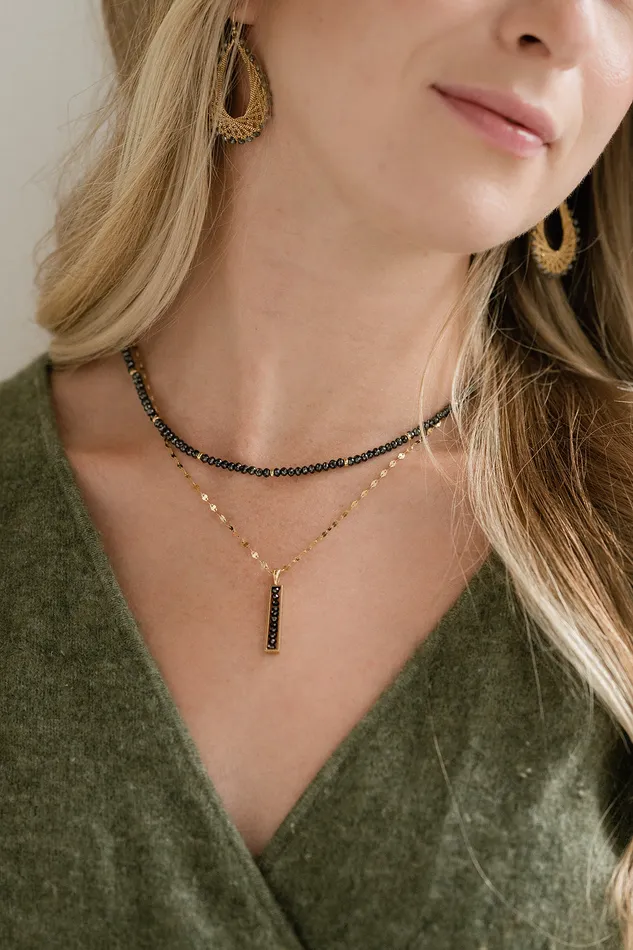 Black Diamond Accent Bead Necklace Donald Haack Diamonds Necklaces Black Diamond Accent Bead Necklace Donald Haack Diamonds Necklaces