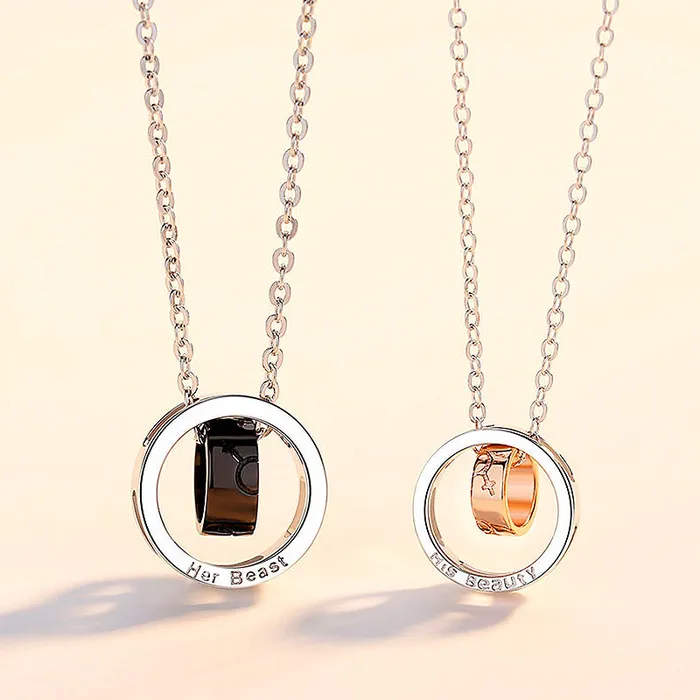 Couple Earrings Beauty the Beast