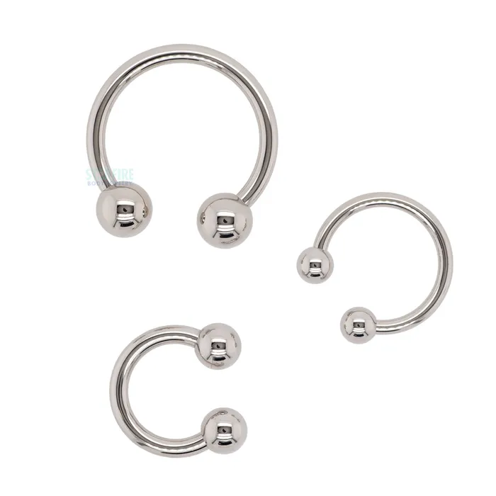 Earrings Anatometal Stainless Steel Circular Barbell 14 ga