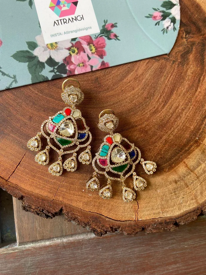 Earrings Attrangi Pragya Polki Earrings Earrings Attrangi Pragya Polki Earrings