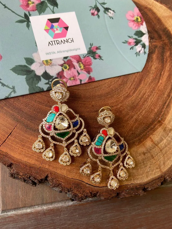 Earrings Attrangi Pragya Polki Earrings Earrings Attrangi Pragya Polki Earrings