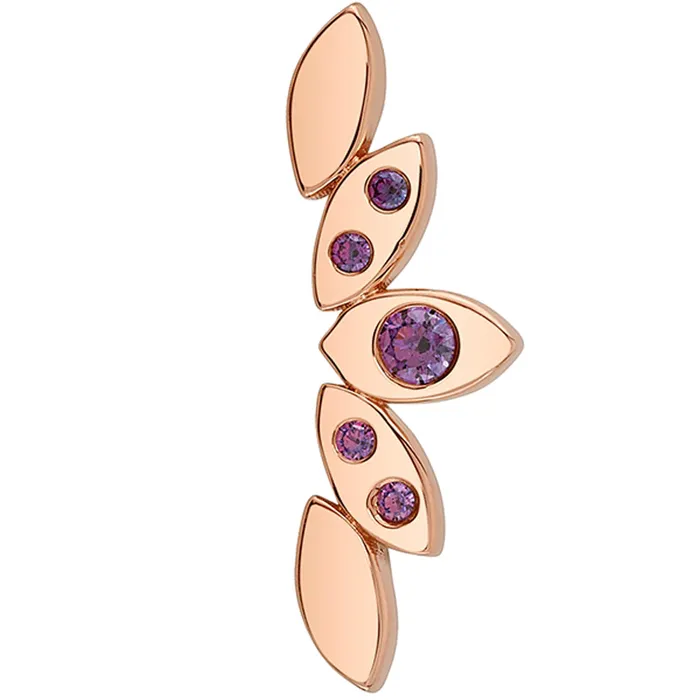 Earrings Honolulu Serenity Threaded End in Gold Purple CZs Body Vision BVLA Earrings Honolulu Serenity Threaded End in Gold Purple CZs Body Vision BVLA