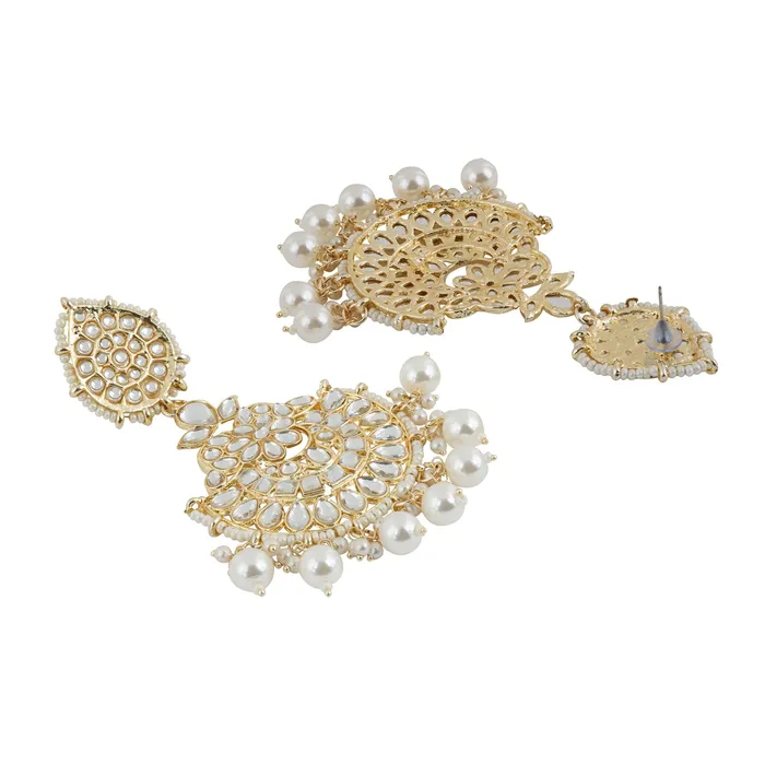 Earrings Teejh Teejh Ganika Pearl and Polki Earring Earrings Teejh Teejh Ganika Pearl and Polki Earring