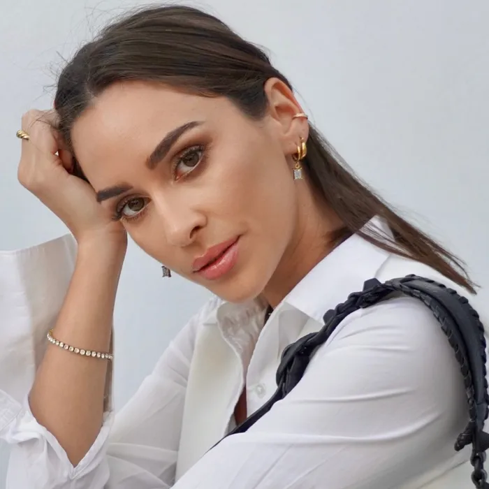 Ellie Vail Earrings Chantel Baguette Huggie Hoop Earring