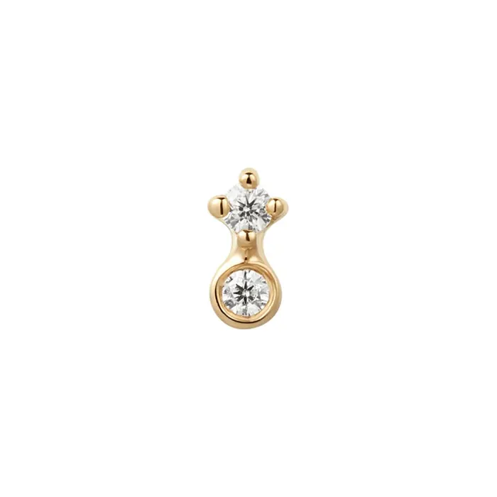 Ember Body Jewelry Necklaces threadless Sweet Nothing End in Gold with White CZs
