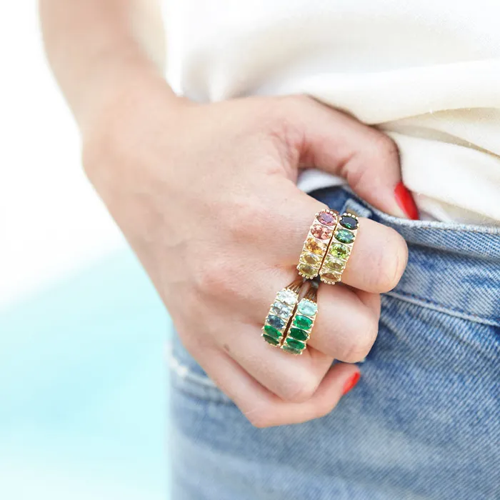 Fox Bond Originals The FB Leafy Ombre Ring Rings