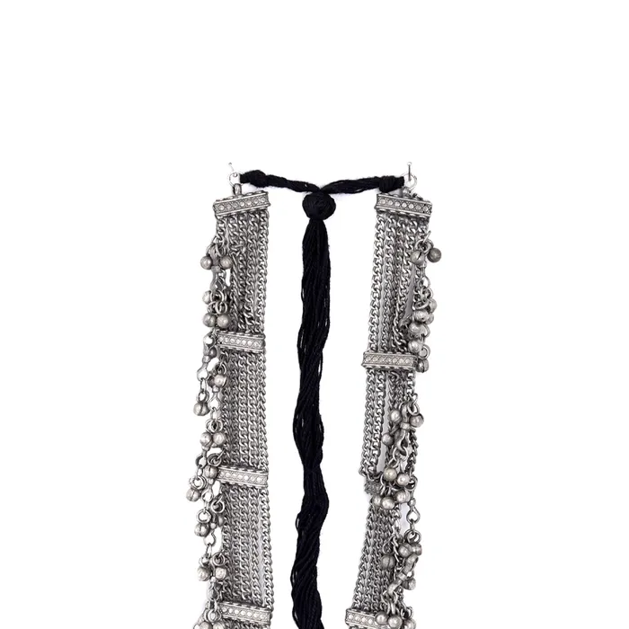 Necklaces Teejh Teejh Anukriti Silver Oxidised Long Necklace Necklaces Teejh Teejh Anukriti Silver Oxidised Long Necklace