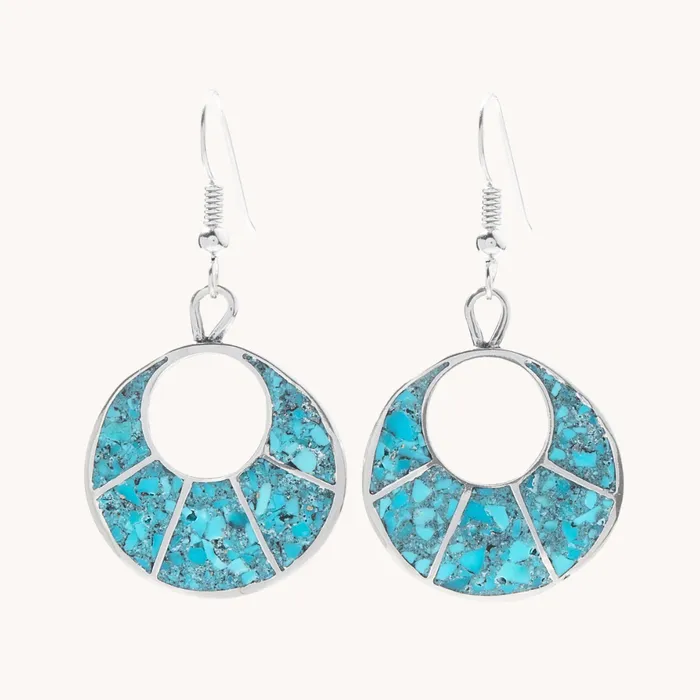 Radiante Lunar Eclipse Turquoise Earrings Turquoise Skies Earrings