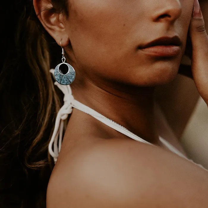 Radiante Lunar Eclipse Turquoise Earrings Turquoise Skies Earrings