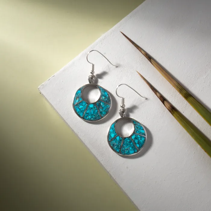 Radiante Lunar Eclipse Turquoise Earrings Turquoise Skies Earrings