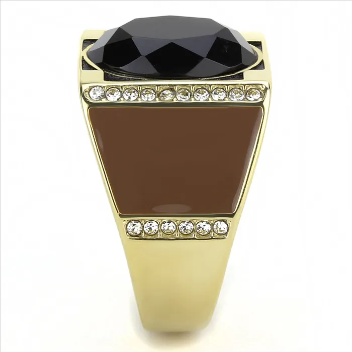Rings Green CJE3465 Wholesale Mens Stainless Steel Jet Synthetic Onyx Oval Ring Rings Green CJE3465 Wholesale Mens Stainless Steel Jet Synthetic Onyx Oval Ring