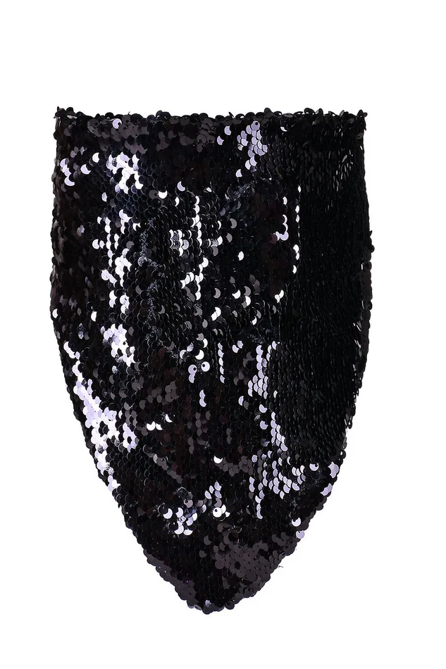 Rings THE LUMi SHOP Reversible Sequin Bandana Face Mask Black Rings THE LUMi SHOP Reversible Sequin Bandana Face Mask Black