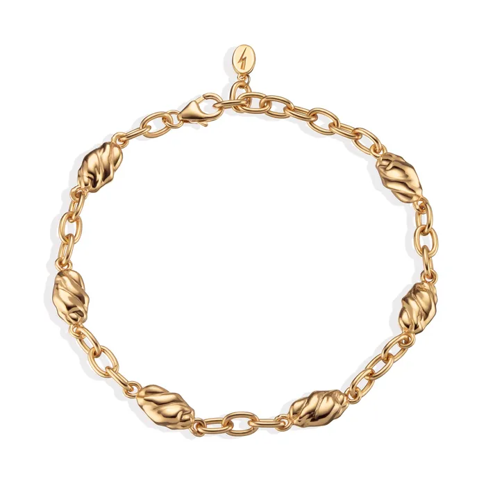 Scream Pretty Bracelets Francesca Perks Gold Nugget Chain Bracelet