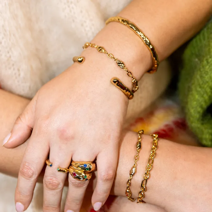 Scream Pretty Bracelets Francesca Perks Gold Nugget Chain Bracelet