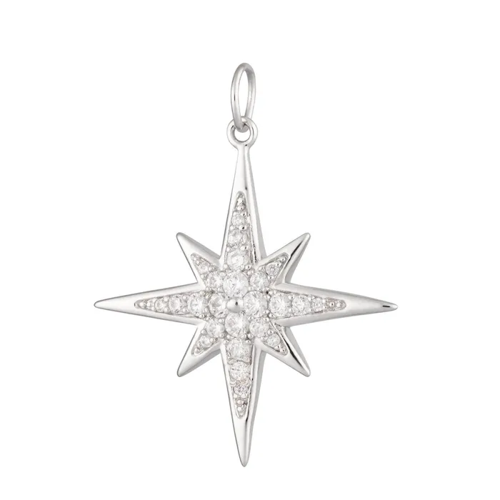 Scream Pretty Charm Necklaces Large Sparkling Starburst Charm