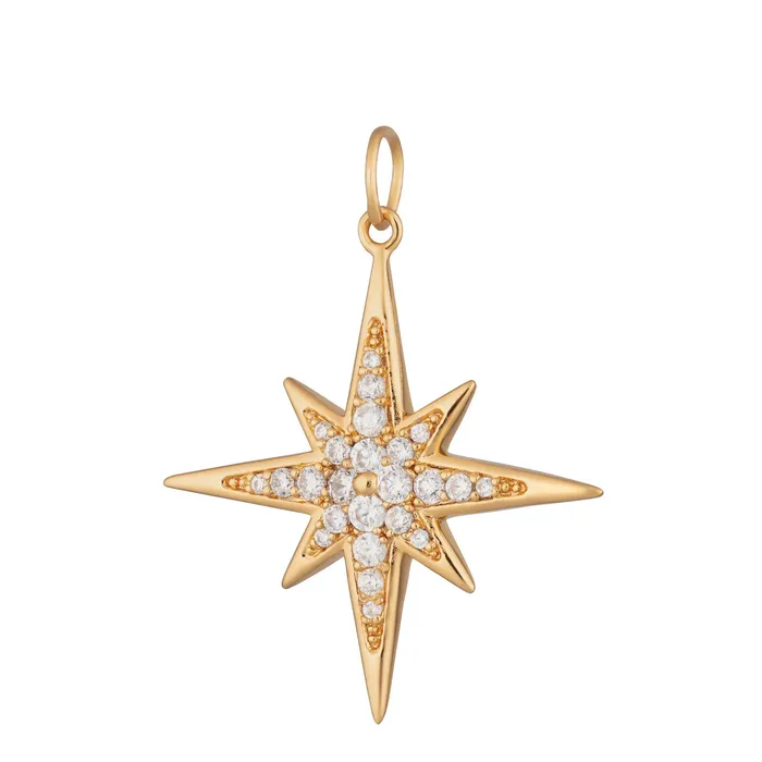 Scream Pretty Charm Necklaces Large Sparkling Starburst Charm