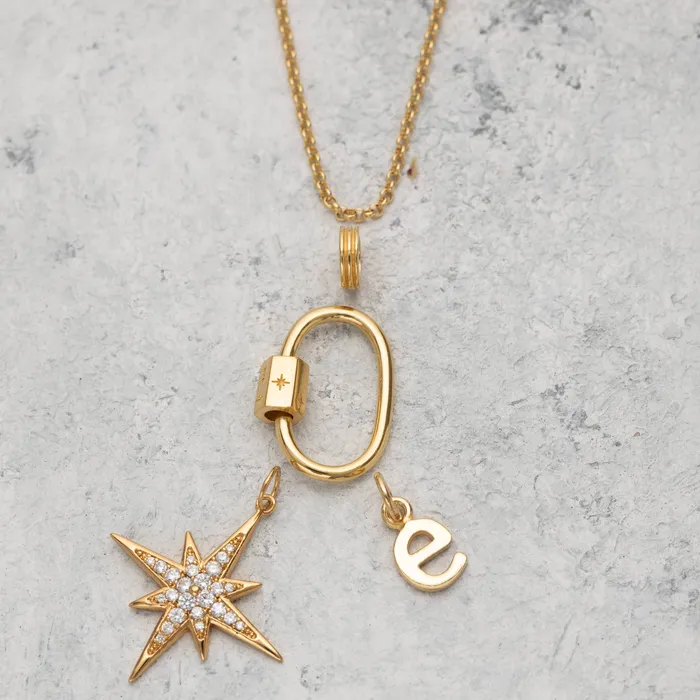 Scream Pretty Charm Necklaces Large Sparkling Starburst Charm