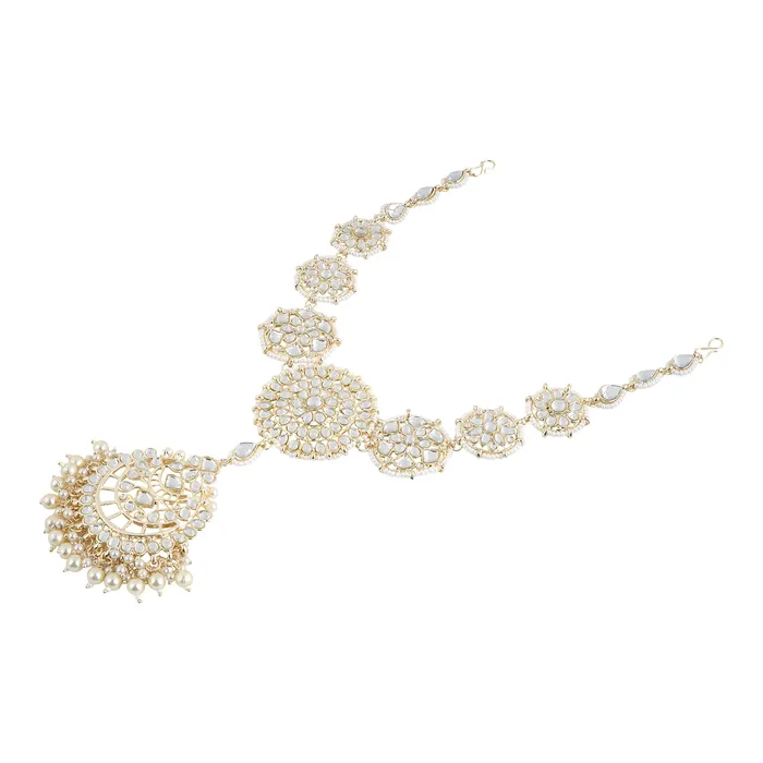 Teejh Irya Pearl and Polki Maangtika Teejh Necklaces Teejh Irya Pearl and Polki Maangtika Teejh Necklaces