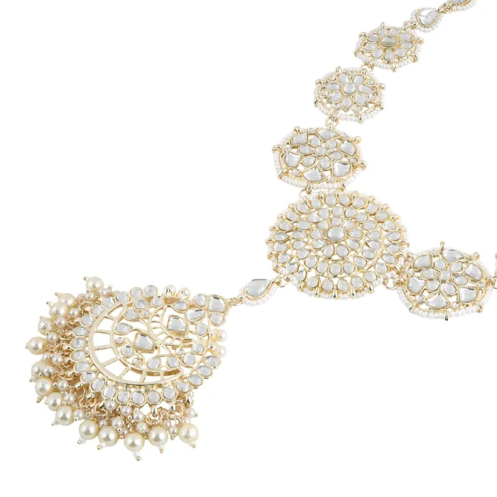 Teejh Irya Pearl and Polki Maangtika Teejh Necklaces Teejh Irya Pearl and Polki Maangtika Teejh Necklaces